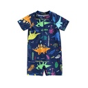 男款男童连体泳衣恐龙鲨鱼印花拉链舒适高弹泳衣儿童小童游泳衣