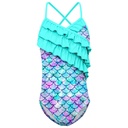 Girls' Swimsuit Summer Girl's Ruffled Sling One-piece Swimsuit Children's Swimsuit Mermaid Swimsuit