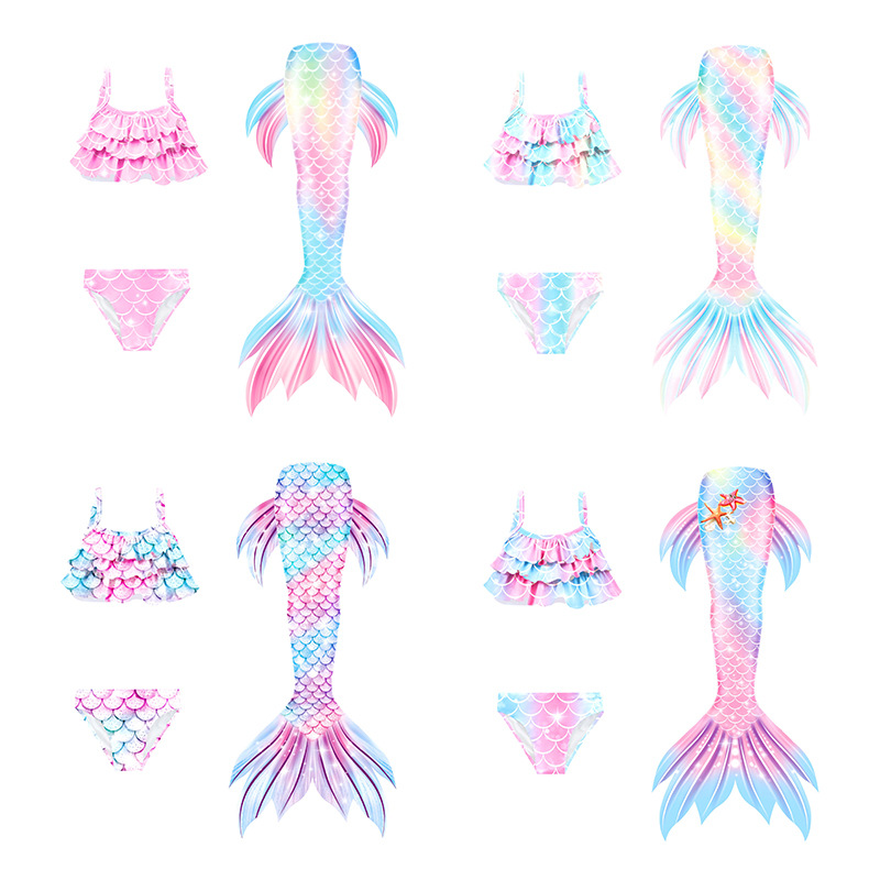 Ghnatygren children Mermaid swimsuit girl mermaid tail girl mermaid costume swimming suit