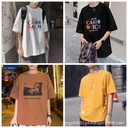 Special price loose men's short sleeve t-shirt half sleeve summer Youth Large version cotton T-shirt jacket stall supply men's
