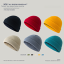 Korean Style Hat Autumn and Winter Retro Warm Dome Short Wool Baotou Melon Hat Knitted Hat Cold Hat Men's and Women's Fashion