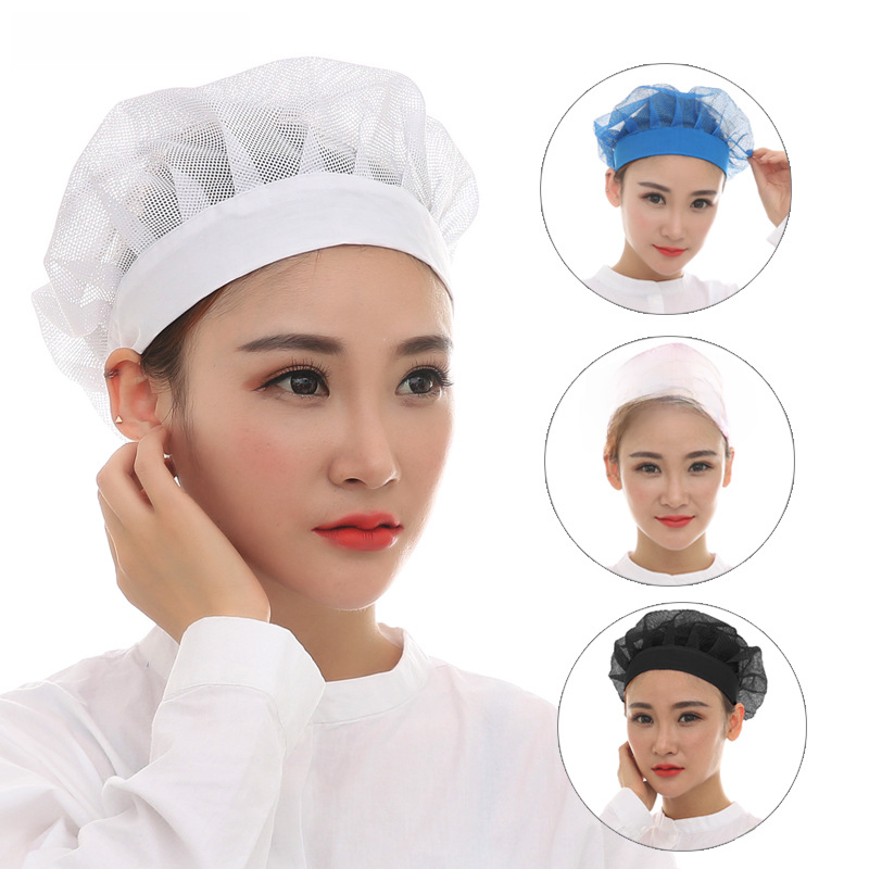 Xuan's work cap women's workshop net cap factory chef women's kitchen dustproof breathable sanitary food factory hat men