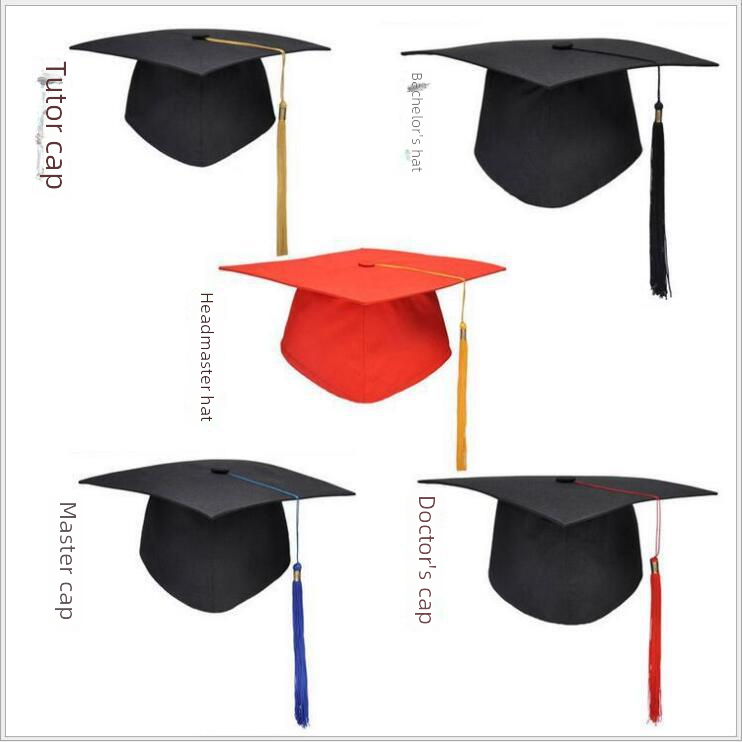 Bachelor cap adult hat University graduation ceremony doctor cap master cap adjustable hat hat manufacturers