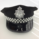 Pc standard police cap black and white octagonal cap adult fun uniform accessories flat cap