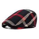 Spring and Summer Breathable Thin Women's Bailey Hat British Style Classic Vintage Plaid Cap Men's Forward Hat