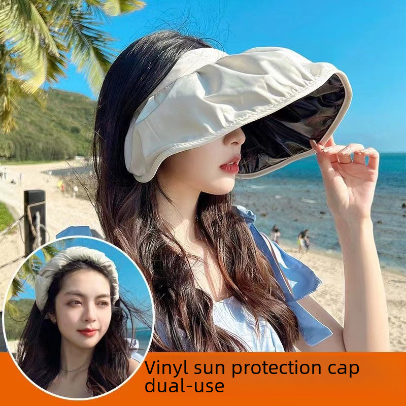 Factory Sold Shell Sun Hat Women's Summer Face-Covering Beach Sun Hat Cycling Empty Top Sun Hat
