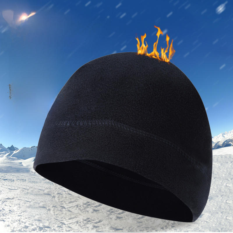 autumn and winter warm fleece hat outdoor sports cold-proof windproof liner hat mountaineering cycling ski hat