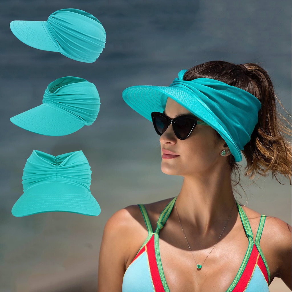 Beach sun hat women's spring and summer empty top hat 50 + sun sun hat women's outdoor sports hat