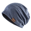 Spring and Autumn Pullover Cap Casual Loose Knitted Hat FS Leather Label Cap Winter Fleece-lined Men's and Women's Outdoor Baotou Cap