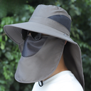 Explosive Wide-brim Sunshade Hat Sunshade Fishing Hat Mountaineering Jungle Men's Mask Sunscreen Sun Hat Japanese Sunshade Hat