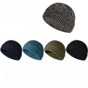 Night reflective silk knitted hat winter outdoor sports Reflective hat running hat personality warning hat melon hat