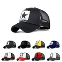 Five-Star Sponge Printing Baseball Cap Women's Men's Hat Summer Mesh Cap Casual Breathable Cap Korean Style