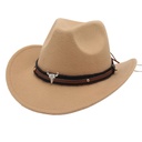 Tibetan Top Hat Western Cowboy Hat Tibetan Felt Hat Cow Head Grassland Plateau Ethnic Style Outdoor Hat