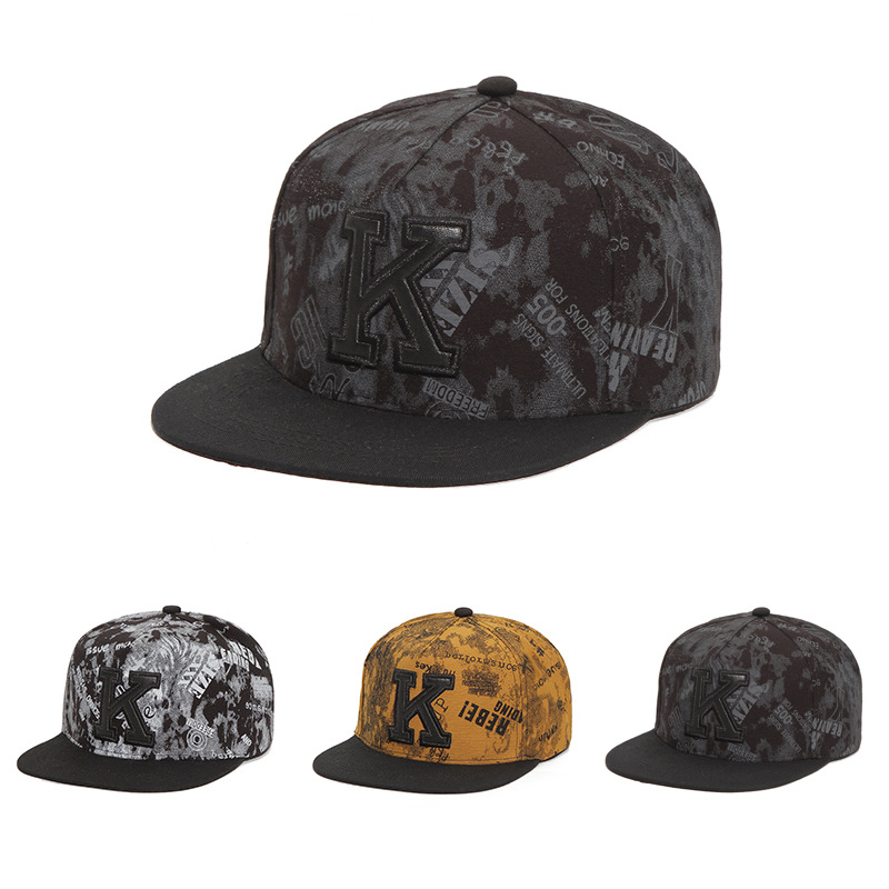 Hip hop baseball cap hat flat edge hip hop style hip hop hat Korean style peaked cap hip hop fashion personality flat brim hat