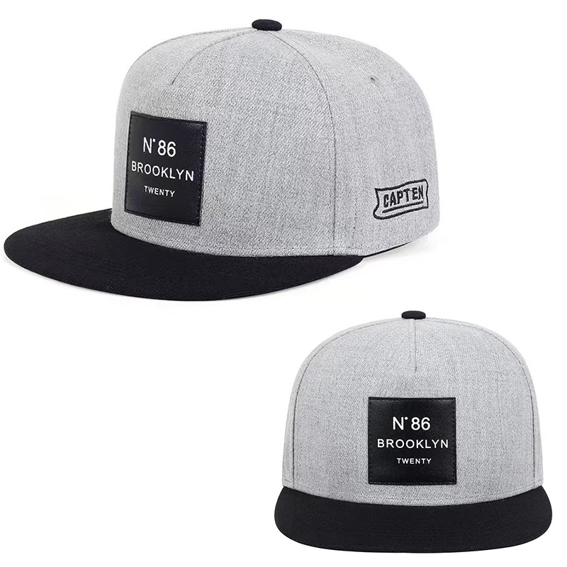 Korean-style N86 patch hip-hop hat spring and summer outdoor sun protection flat edge baseball hat for men and women