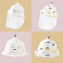 Baby hat spring and autumn thin cotton cotton baby cute super cute fisherman hat anti-droplet protective hat born