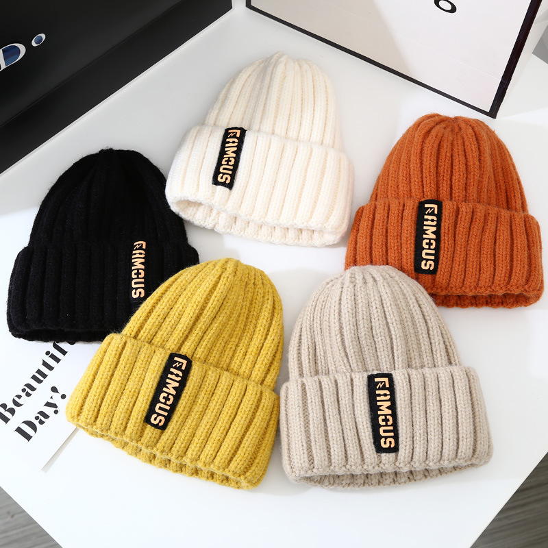 Hat Women's Autumn and Winter Korean Style All-match Fashion Long Standard Wool Hat Winter Net Celebrant Warm Ear Protection Toe Knitted Hat