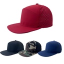 flat hip-hop cap six-piece laser drilling quick-drying net cap waterproof sweat-absorbent sunshade cap