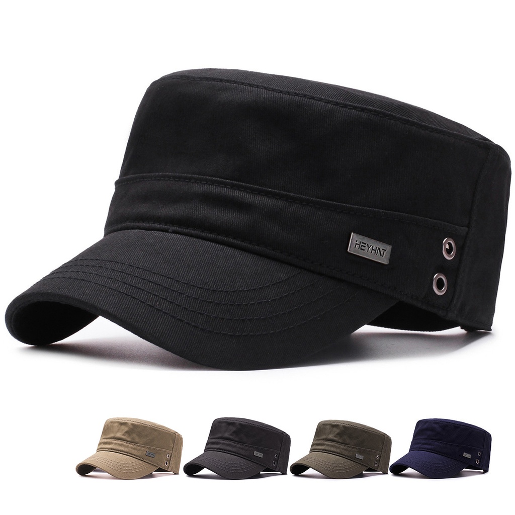 Four Seasons Flat Cap Men's Simple Cotton Cap Fashionable Baseball Cap Casual Cap Commuter Sunshade Hat