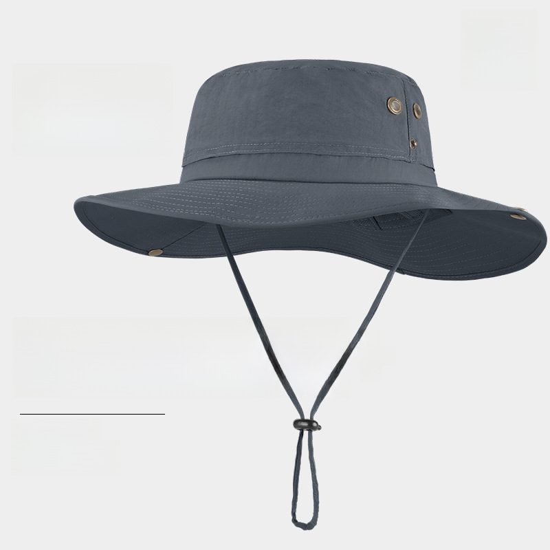 summer outdoor fisherman hat men's nylon big brim sun hat breathable UV-proof big head circumference sun hat