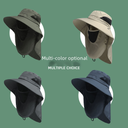 Fishing sun hat men's summer sun mask face-covering fisherman hat sun hat outdoor straw hat cool sun hat