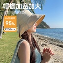 Early Spring Fisherman Sunscreen Hat Women's Anti-UV Large Brim Sunshade Hat for Shown Face Small Foldable Sun Hat Outdoor