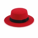 Hat autumn and winter woolen hat men's and women's hat retro British gentleman flat top woolen hat Dance Factory