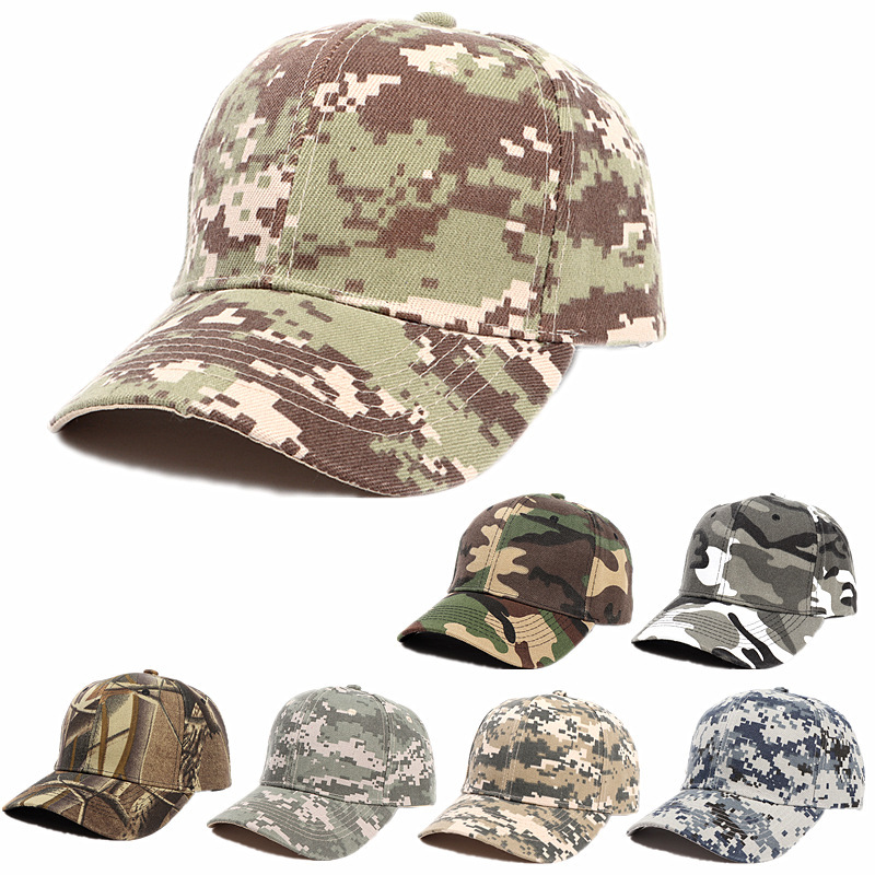 Baseball Cap Men's Sun Hat Fishing Cap Outdoor CS Camouflage Sun Hat Military Training Sports Group Building Middle-aged Hat