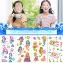 Mermaid Tattoo Waterproof Sweat-proof Children's Cartoon Dream Party Princess Theme Sticker Set