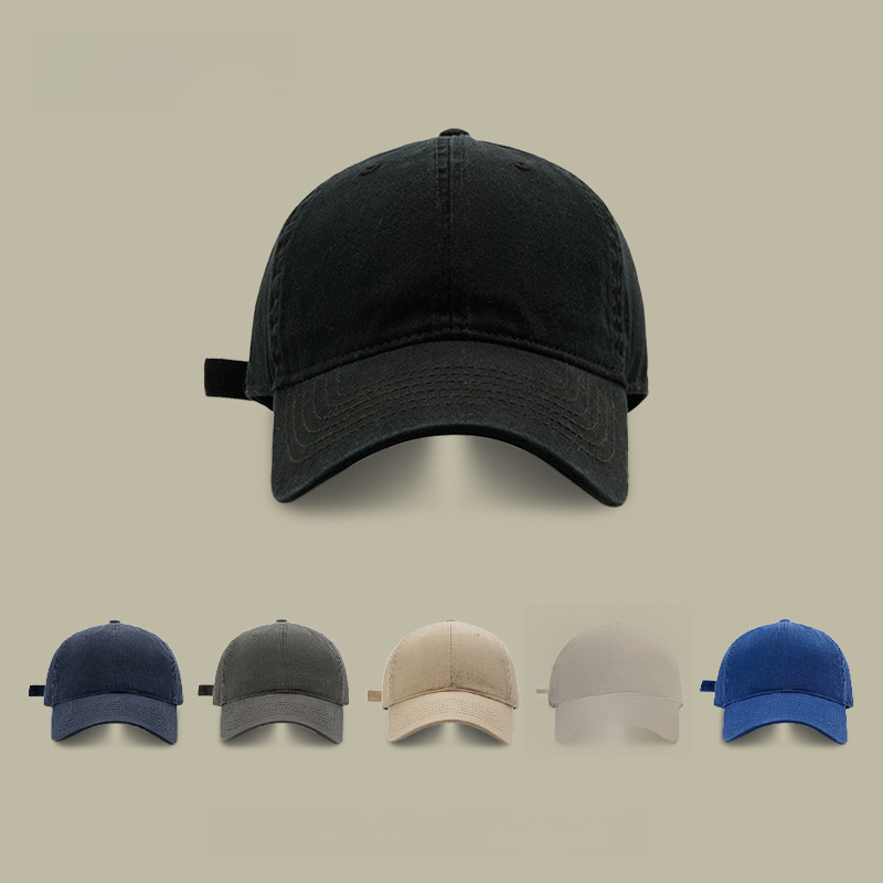 R letter embroidered soft top baseball cap men's Korean-style ins niche big head circumference face-looking small Four Seasons all-match peaked cap Women