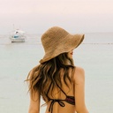 Women's Summer Hat Hand-woven Straw Hat Spring and Autumn Outdoor Sunshade Hat All-match Beach Sunscreen Hat Foldable