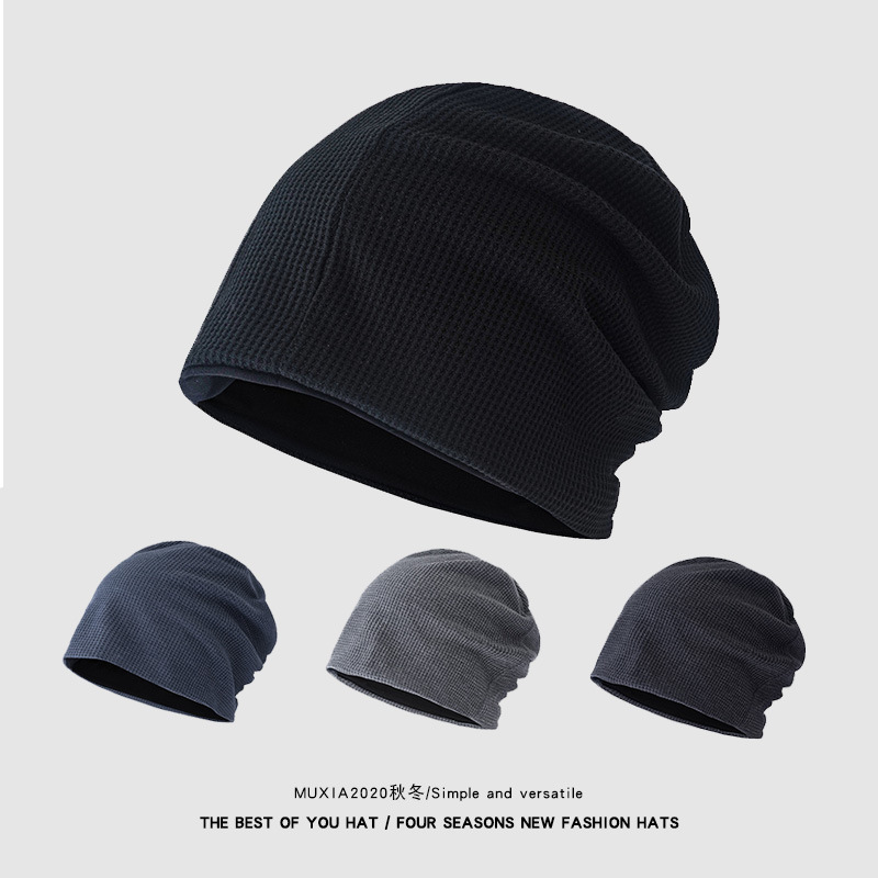 Autumn and Winter Baotou Hat Men's Outdoor Pullover Hat Double-layer Cotton Hat Moon Hat Women's Warm Nightcap Headband Stack Hat