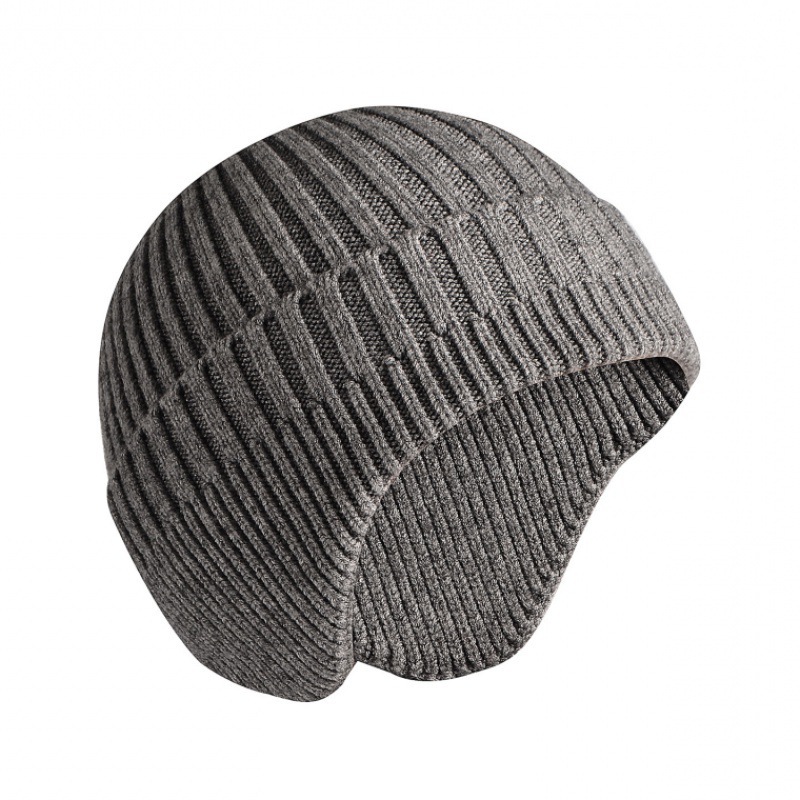 Core-spun Yarn Knitted Hat Autumn and Winter Thickened Warm Ear Protection Hat Men's and Women's Wool Hat Knitted Hat