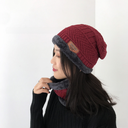 Men's Autumn and Winter Knitted Cap Fleece-lined Thickened Warm Cap Korean Style Women's Fashionable Wool Hat Sneak Set