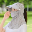 Summer women's large eaves mask shawl hat breathable net sun hat outdoor anti-ultraviolet sun hat