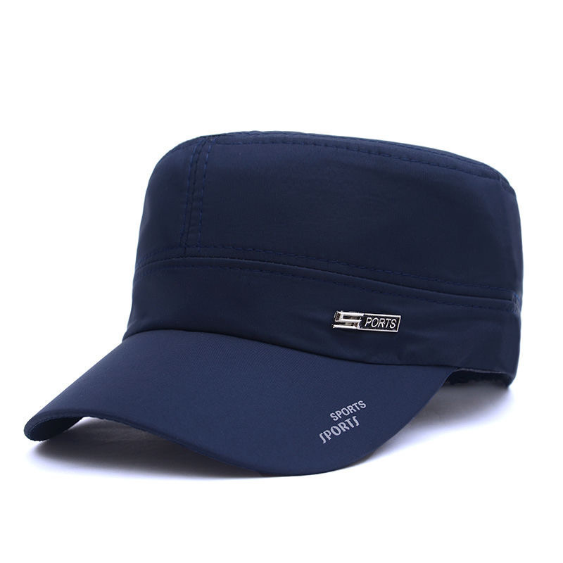 Spring and summer men's cap printing middle-aged and old people's cap grandfather hat flat cap military cap thin men's four seasons single cap