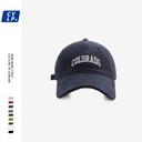 Washed brushed letter baseball cap female face-looking small all-match casual peaked cap female ins fashion brand male hat soft top