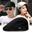 Plus size beret men's spring and autumn artistic peaked cap women's all-match casual forward hat men's British retro painter hat