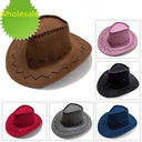 Western cowboy hat manufacturers supply tourist area cowboy hat chicken skin velvet along the western tourism camping outdoor hat