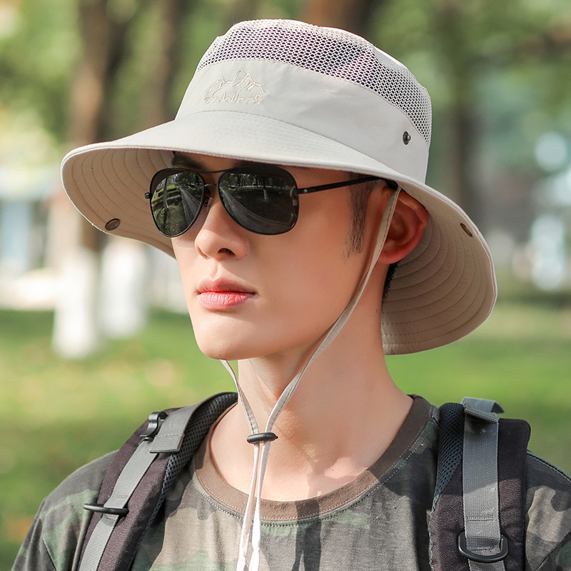 portable fisherman hat men's outdoor fishing cap mesh breathable sun hat mountaineering hat a generation of hair