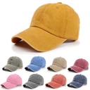 Korean Style Pure Cotton Washed Baseball Cap Men's and Women's Fashionable Torre Hat Casual Old Cowboy Soft Top Curved Eave Duck Tongue Hat