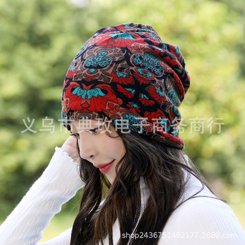 Autumn and winter double-layer enlarged cashmere Versatile scarf multi-functional twist hat neck protection windproof men's and women's warm mask