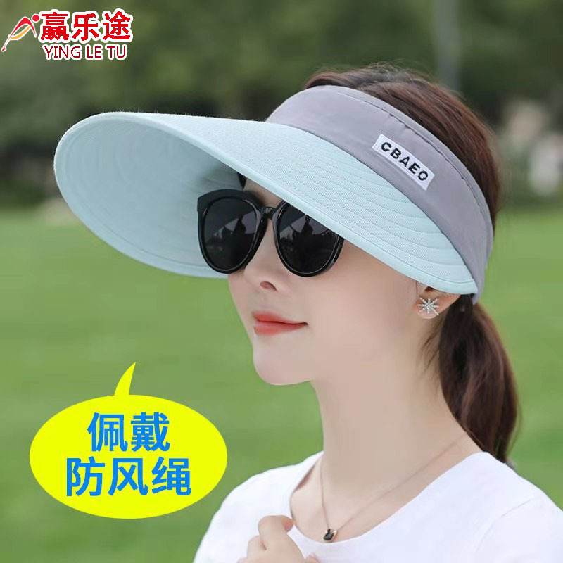 Summer Hat Women's Sunshade Sunscreen Empty Top Korean-style All-match Outdoor Riding Anti-ultraviolet Sun Hat