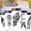 ffseries tattoo stickers flower feather Eagle Arabic love tattoo stickers factory in stock