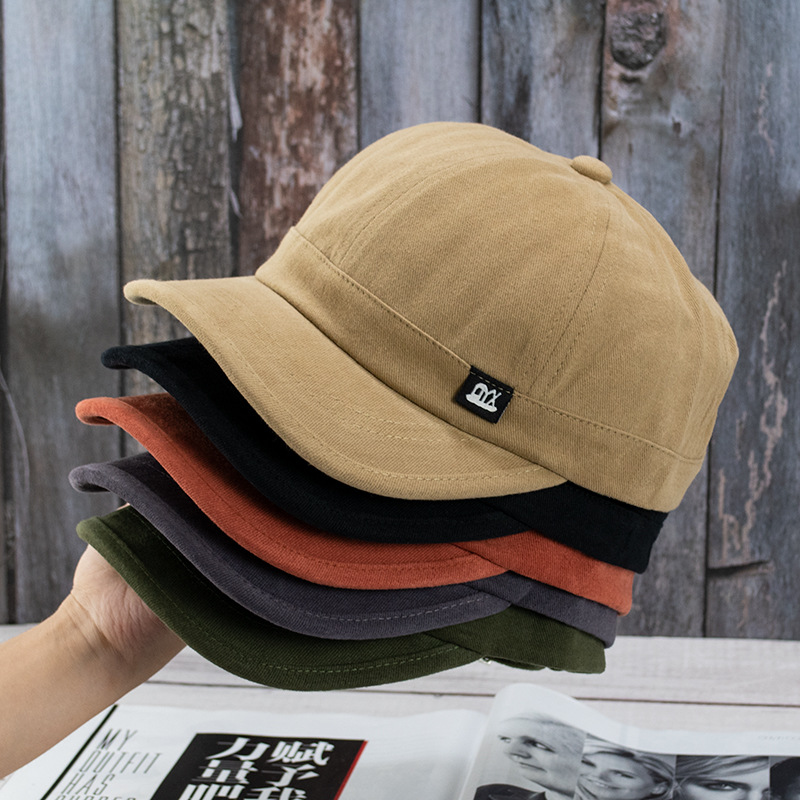 Short Eave Baseball Cap Soft Top Personality Trendy Brand American Style Retro Hat Men's and Women's Original Small Rim Japanese Style Small Label Cap