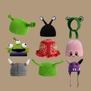 Green Shrek Cartoon Funny Cute Strawberry Headgear Knitted Wool Hat Winter