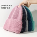 Autumn and winter Angora long rabbit hair knitted hat children Korean wool hat European and American fashion warm cap wholesale