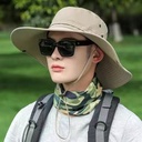 Men's Hat Outdoor Sun Protection Fishing Hat Large Rim Sunshade UV Protection Fisherman Hat Fishing Mountaineering Penny Hat