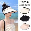 [3.0 upgrade] foldable big brim Ice Silk sun hat UV protection empty top hat big brim sun protection hat