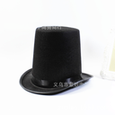 Black Top Hat Magician Hat 20cm High Lincoln Hat Oversized Jazz Hat High Top Hat Flat Top Hat French High Hat